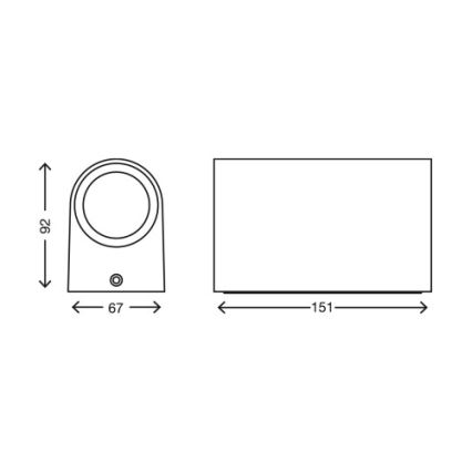 Telefunken 308006TF - LED Venkovní nástěnné svítidlo 2xGU10/5W/230V IP44