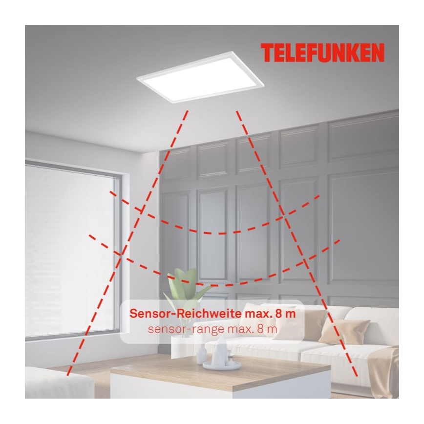 Telefunken 308706TF - LED Stropní svítidlo se senzorem LED/36W/230V
