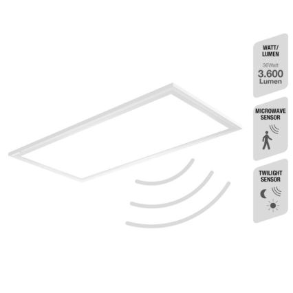 Telefunken 308706TF - LED Stropní svítidlo se senzorem LED/36W/230V