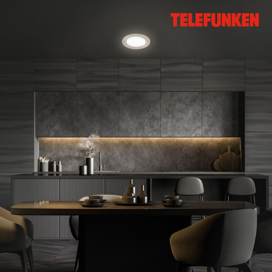 Telefunken 309302TF - LED RGBW Stmívatelné koupelnové podhledové svítidlo LED/6W/230V 2700-6500K IP23 Wi-Fi Tuya