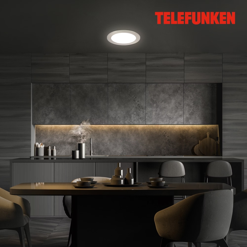 Telefunken 309402TF - LED RGBW Stmívatelné koupelnové podhledové svítidlo LED/12W/230V 2700-6500K IP23 Wi-Fi Tuya