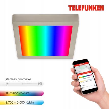 Telefunken 309602TF - LED RGBW Stmívatelné stropní svítidlo LED/18W/230V 2700-6500K Wi-Fi Tuya