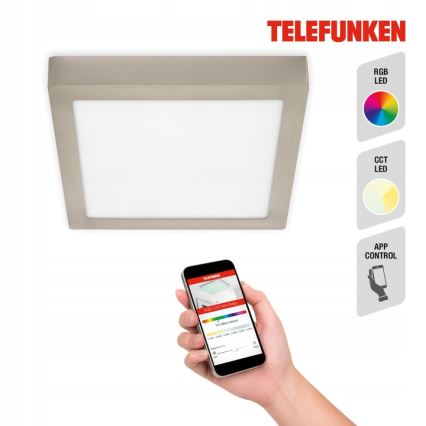 Telefunken 309602TF - LED RGBW Stmívatelné stropní svítidlo LED/18W/230V 2700-6500K Wi-Fi Tuya