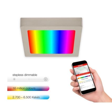 Telefunken 311002TF - LED RGBW Stmívatelné stropní svítidlo LED/12W/230V 2700-6500K Wi-Fi Tuya