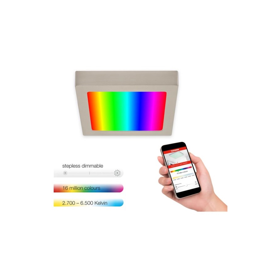Telefunken 311002TF - LED RGBW Stmívatelné stropní svítidlo LED/12W/230V 2700-6500K Wi-Fi Tuya