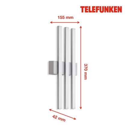 Telefunken 313104TF - LED Venkovní nástěnné svítidlo 3xLED/4W/230V IP44