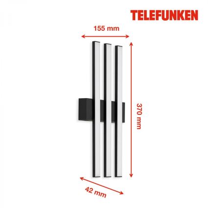 Telefunken 313105TF - LED Venkovní nástěnné svítidlo 3xLED/4W/230V IP44