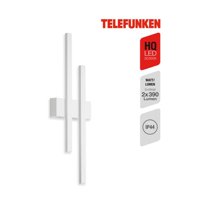 Telefunken 313206TF - LED Venkovní nástěnné svítidlo 2xLED/8W/230V IP44