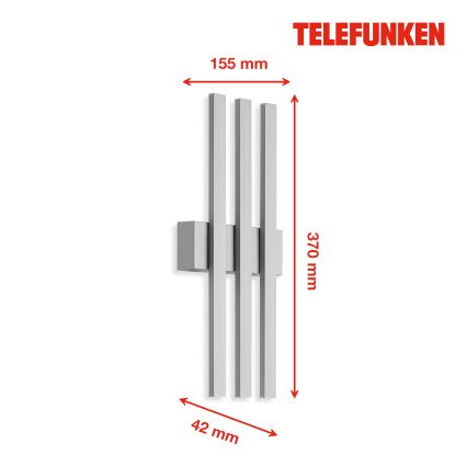 Telefunken 313304TF - LED Venkovní nástěnné svítidlo 3xLED/4W/230V IP44