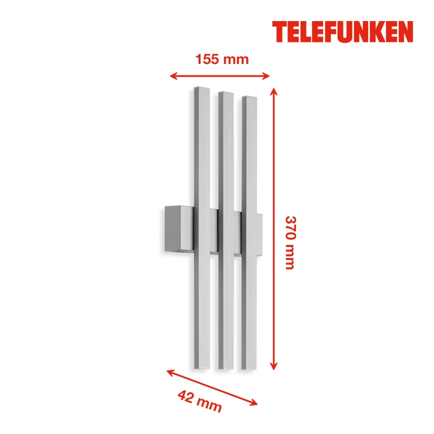 Telefunken 313304TF - LED Venkovní nástěnné svítidlo 3xLED/4W/230V IP44