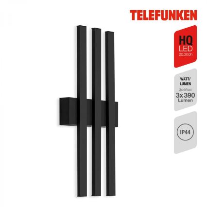 Telefunken 313305TF - LED Venkovní nástěnné svítidlo 3xLED/4W/230V IP44