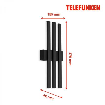 Telefunken 313305TF - LED Venkovní nástěnné svítidlo 3xLED/4W/230V IP44