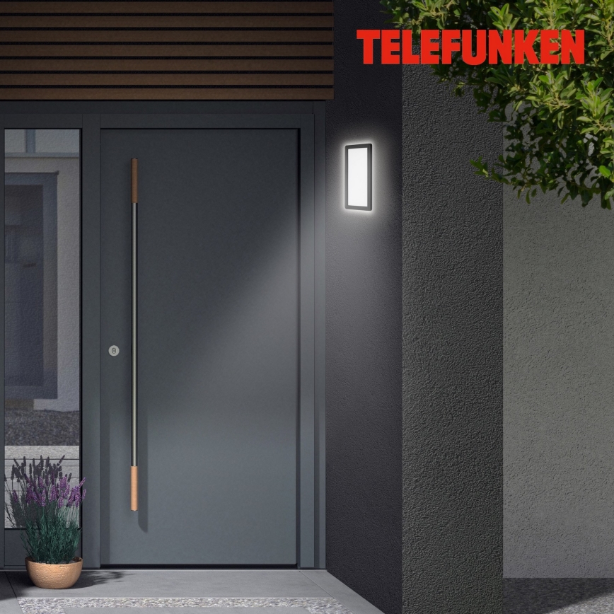 Telefunken 313605TF - LED Venkovní nástěnné svítidlo LED/16W/230V IP44 černá