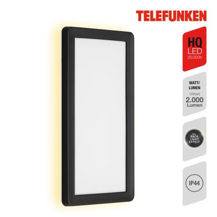 Telefunken 313605TF - LED Venkovní nástěnné svítidlo LED/16W/230V IP44 černá