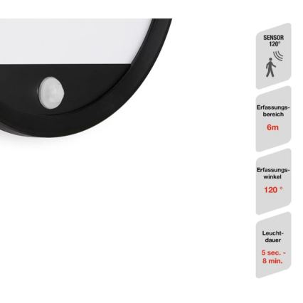 Telefunken 313705TF - LED Venkovní nástěnné svítidlo se senzorem LED/15W/230V IP44