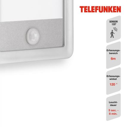 Telefunken 313904TF - LED Venkovní nástěnné svítidlo se senzorem LED/16W/230V IP44