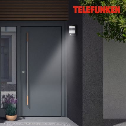 Telefunken 315505TF - LED Venkovní nástěnné svítidlo se senzorem LED/12W/230V IP44 černá