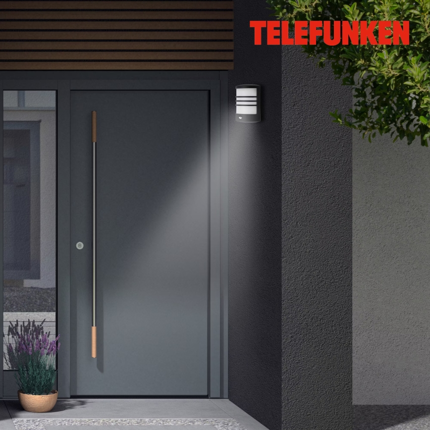 Telefunken 315505TF - LED Venkovní nástěnné svítidlo se senzorem LED/12W/230V IP44 černá