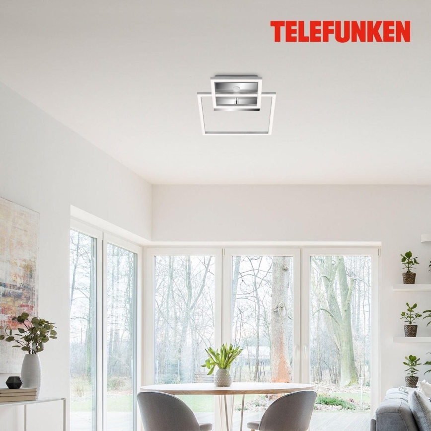 Telefunken 318608TF - LED Stropní svítidlo se senzorem FRAME LED/17W/230V 3000K matný chrom