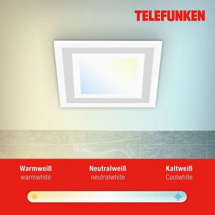 Telefunken 318706TF - LED RGBW Stmívatelný panel LED/18W/230V 3000-6500K + dálkové ovládání