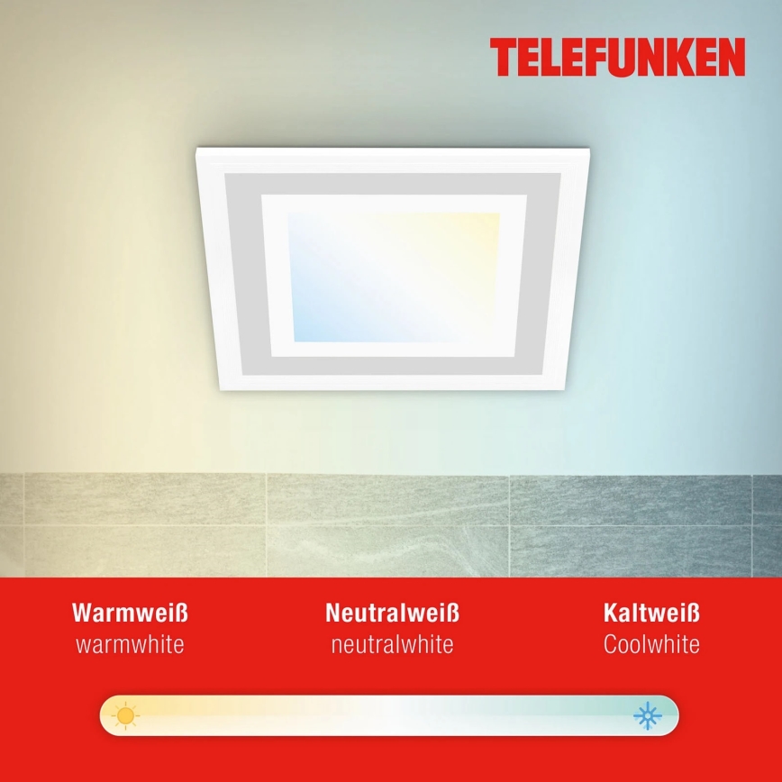 Telefunken 318706TF - LED RGBW Stmívatelný panel LED/18W/230V 3000-6500K + dálkové ovládání