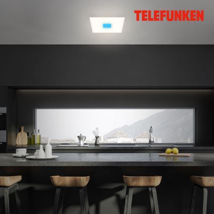 Telefunken 319106TF - LED RGBW Stmívatelné stropní svítidlo LED/24W/230V 2700-6500K bílá + dálkové ovládání