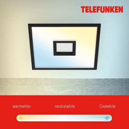 Telefunken 319405TF - LED RGBW Stmívatelné svítidlo LED/24W/230V 2700-6500K černá + dálkové ovládání