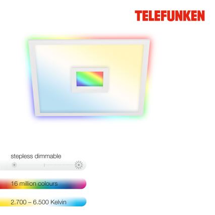 Telefunken 319506TF - LED RGBW Stmívatelné stropní svítidlo LED/36W/230V 2700-6500K bílá + dálkové ovládání