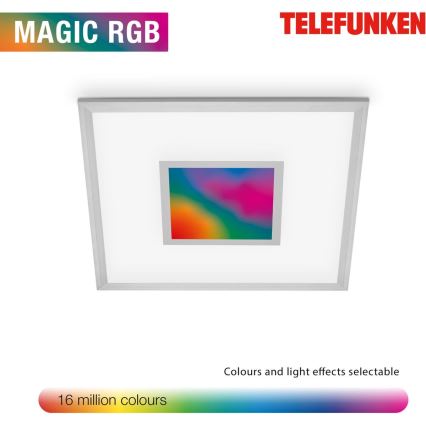 Telefunken 319704TF - LED RGB Stmívatelné stropní svítidlo LED/24W/230V 3000-6500K + dálkové ovládání