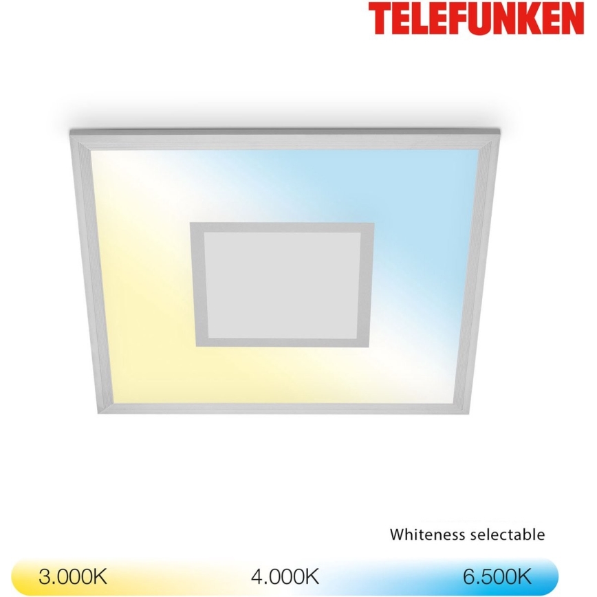 Telefunken 319704TF - LED RGB Stmívatelné stropní svítidlo LED/24W/230V 3000-6500K + dálkové ovládání