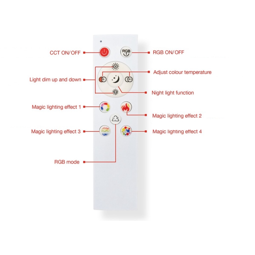 Telefunken 319704TF - LED RGB Stmívatelné stropní svítidlo LED/24W/230V 3000-6500K + dálkové ovládání