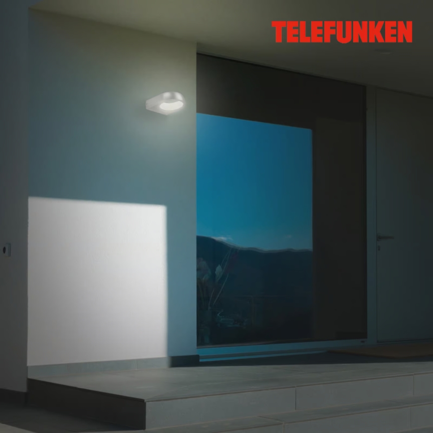 Telefunken 320204TF - LED Venkovní nástěnné svítidlo LED/6,5W/230V IP44 matný chrom