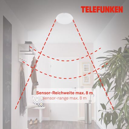 Telefunken 602006TF - LED Koupelnové stropní svítidlo se senzorem LED/15W/230V IP44 4000K