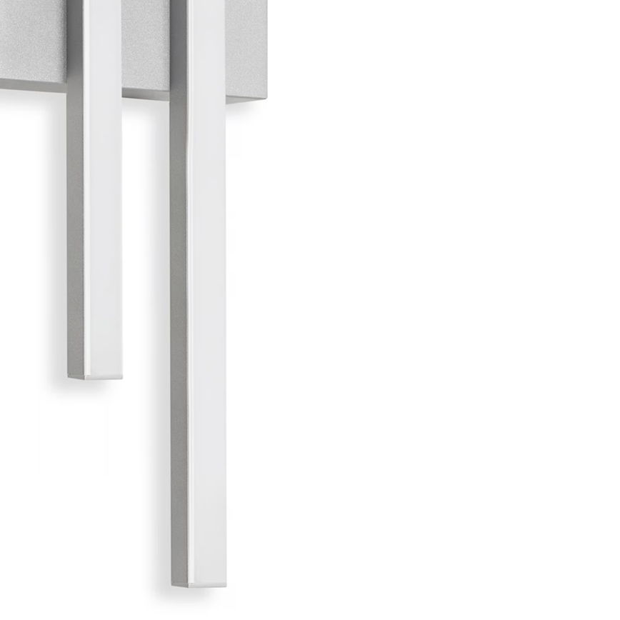 Telefunken - LED Venkovní nástěnné svítidlo 2xLED/4W/230V IP44 stříbrná