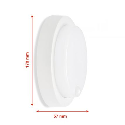 Telefunken - LED Venkovní nástěnné svítidlo se senzorem soumraku a pohybu LED/12W/230V IP44 bílá