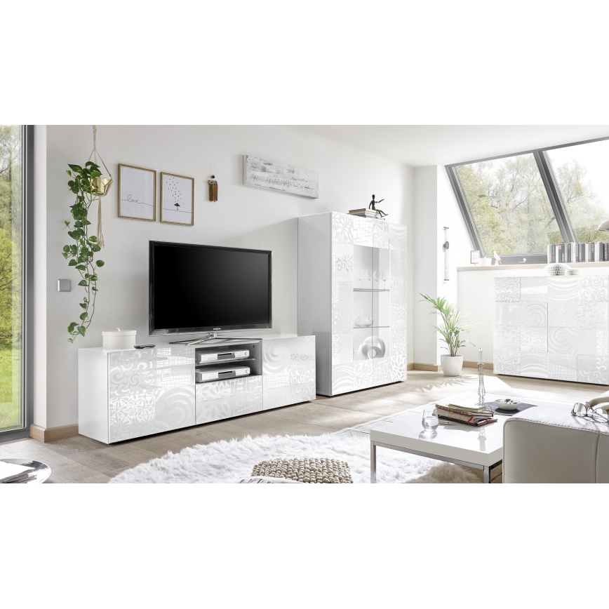 Televizní stolek ARIA 181x43 cm bílá