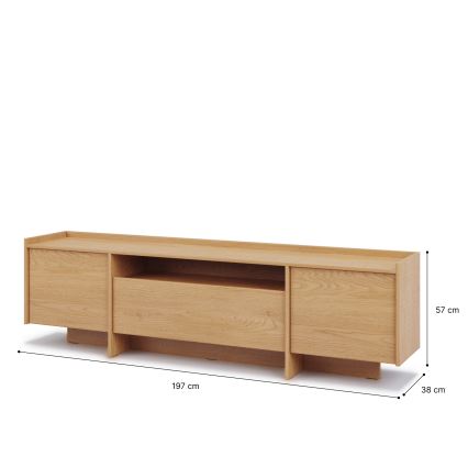 Televizní stolek KEMI 197x57 cm dub cremona