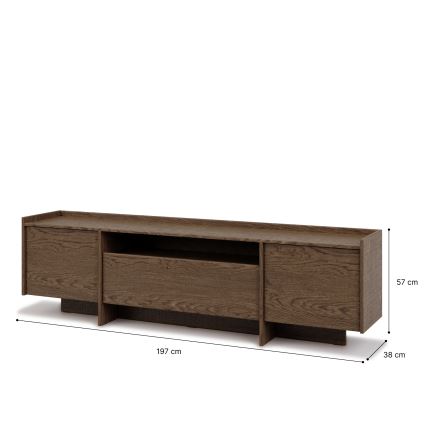 Televizní stolek KEMI 197x57 cm dub