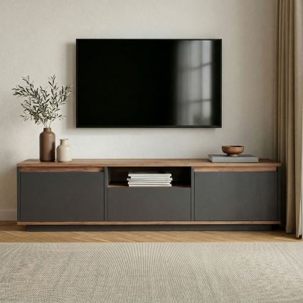 Televizní stolek KREDE 160x30 cm antracit/borovice