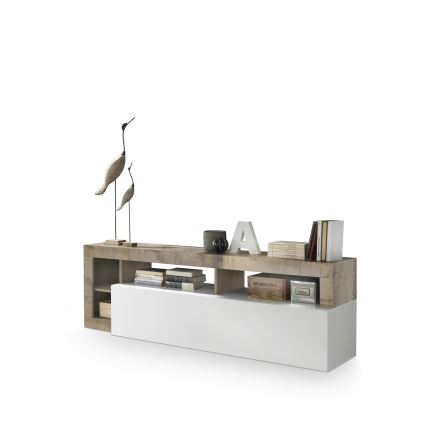 Televizní stolek LENOR 184x42 cm bílá/javor