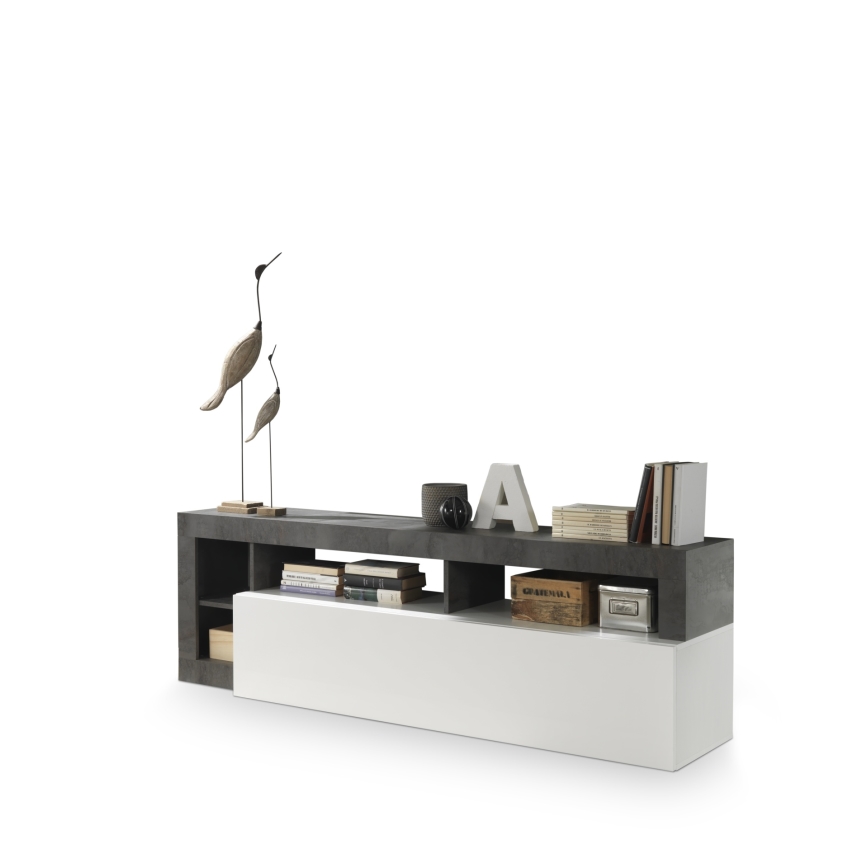 Televizní stolek LENOR 184x58 cm bílá/antracit