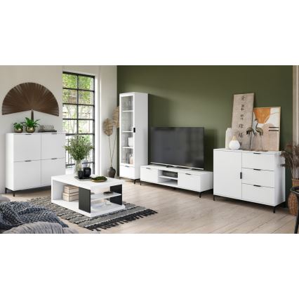 Televizní stolek LORA 150x40 cm bílá