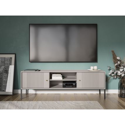 Televizní stolek LUE 155x39 cm béžová/černá