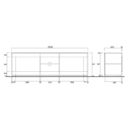 Televizní stolek NERILA bílá