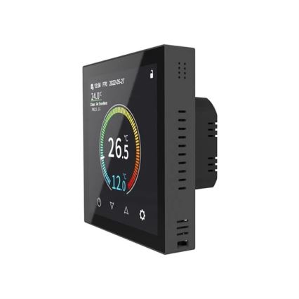 Termostat pro podomítkovou instalaci 230V černá Wi-Fi Tuya