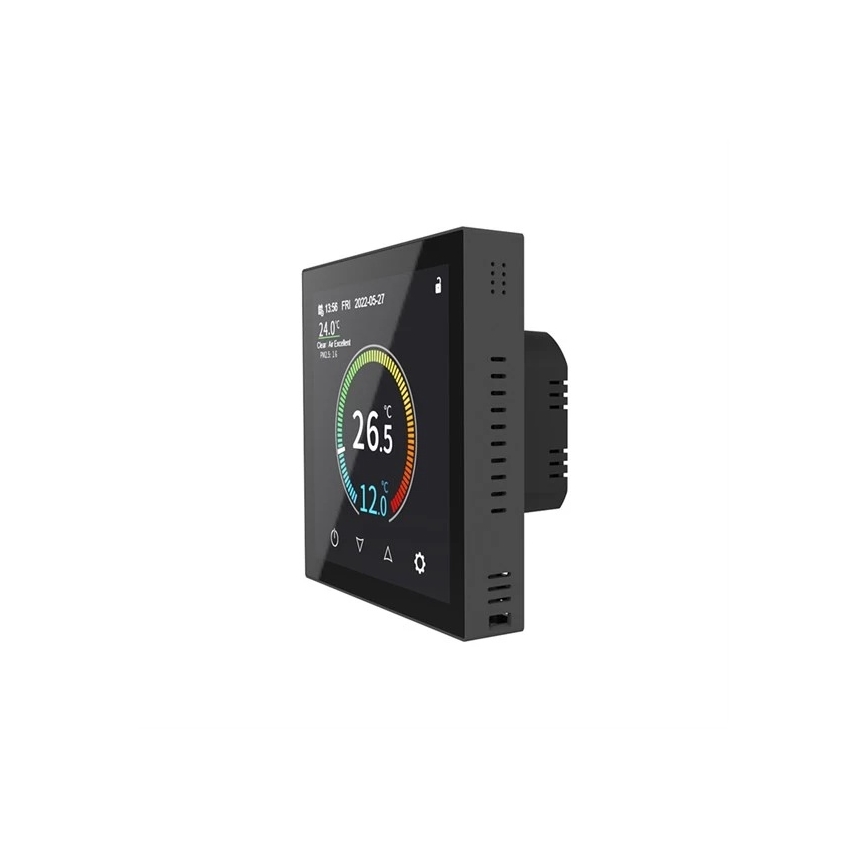 Termostat pro podomítkovou instalaci 230V černá Wi-Fi Tuya