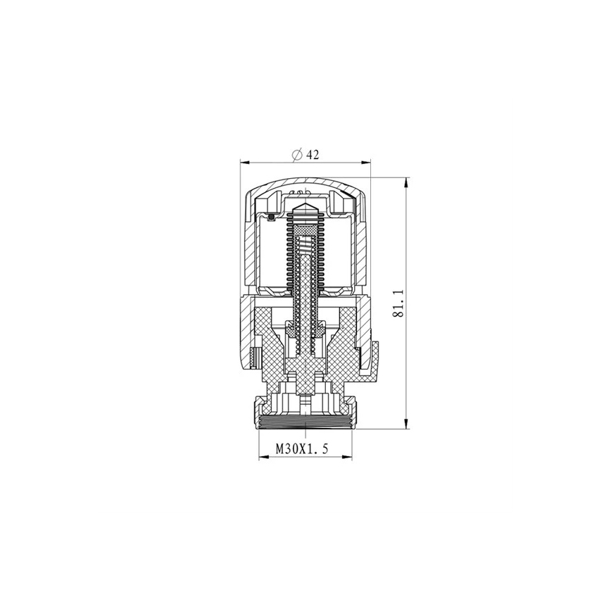 Termostatická hlavice M30x1,5