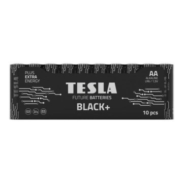 Tesla Batteries - 10 ks Alkalická baterie AA BLACK+ 1,5V 2800 mAh