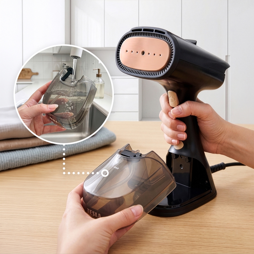 TESLA Electronics AeroGrip - Napařovač oděvů 2v1 1400W/230V