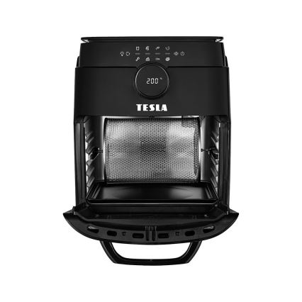 TESLA Electronics AirCook & Grill - Chytrá multifunkční digitální horkovzdušná fritéza 12 l 1800W/230V Wi-Fi